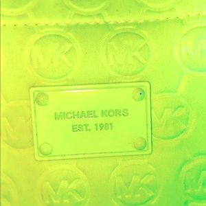 Neon green shoulder bag